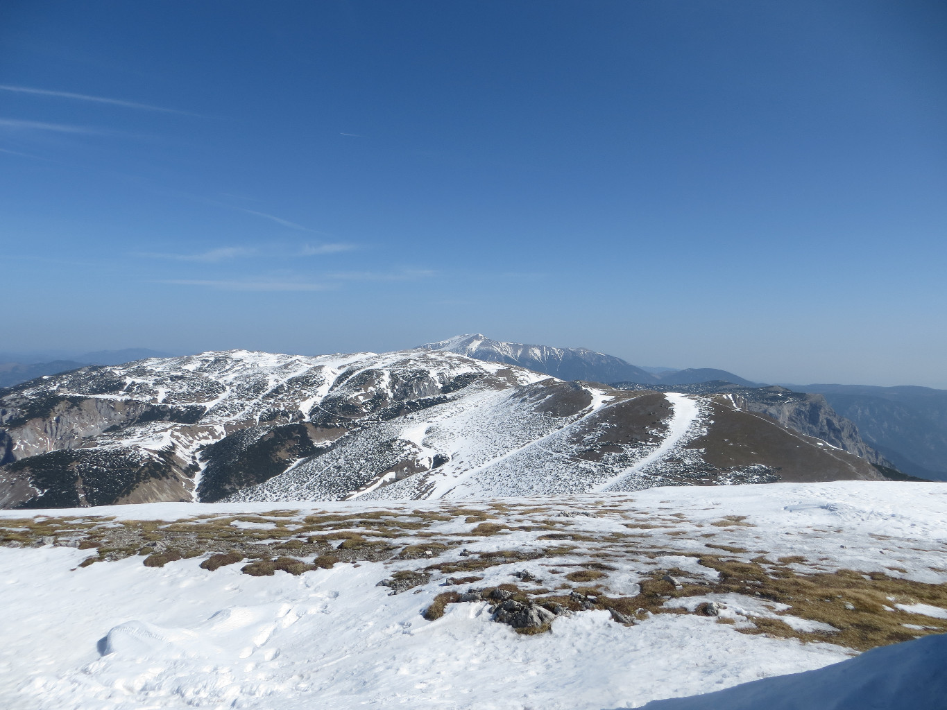 Predigstuhl (SW) seen from Heukuppe, Schneeberg in background