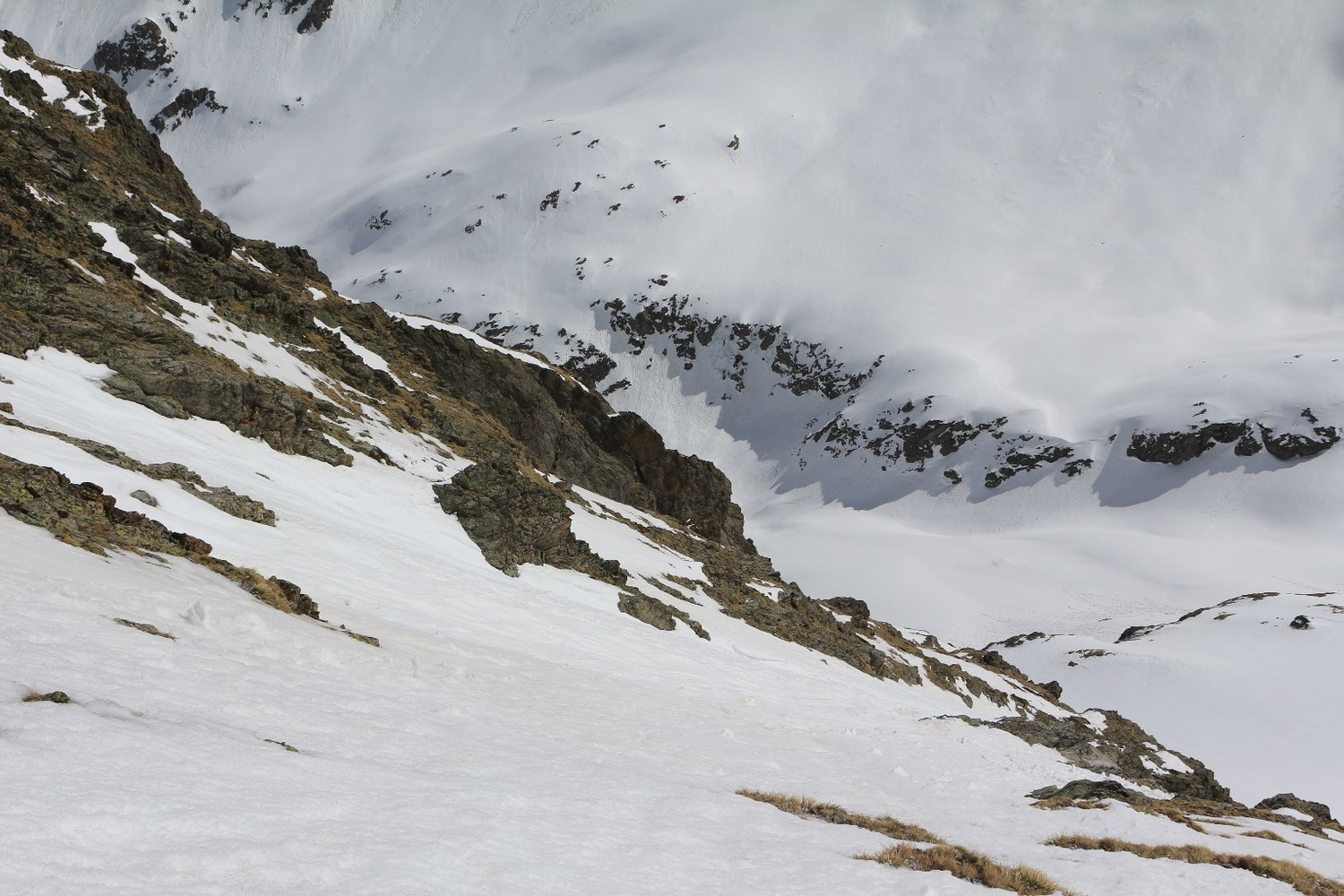 La traversée inférieure ; pour rejoindre le haut de la goulotte