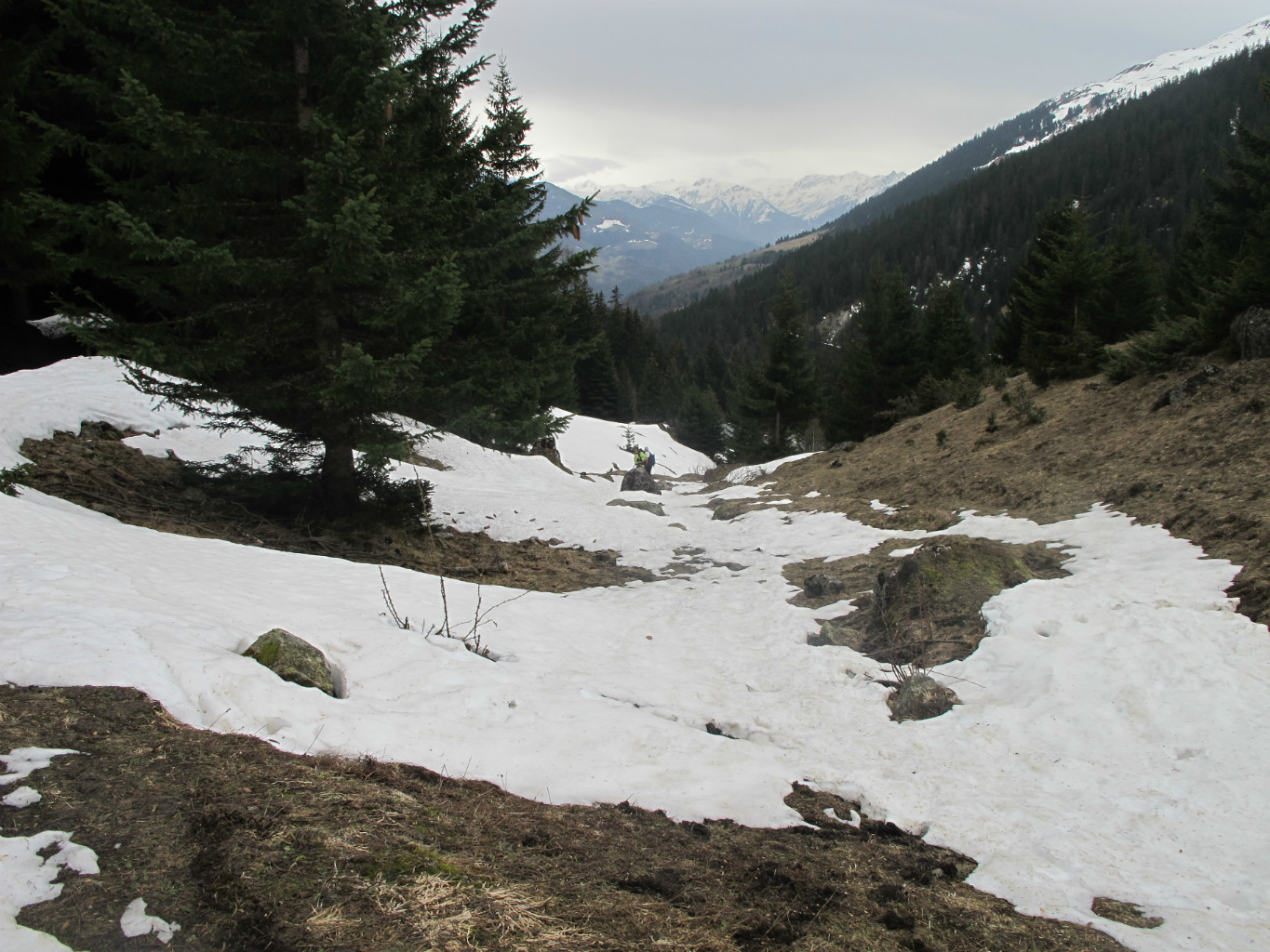 La descente en rejoignant le Hameau de Bon pas