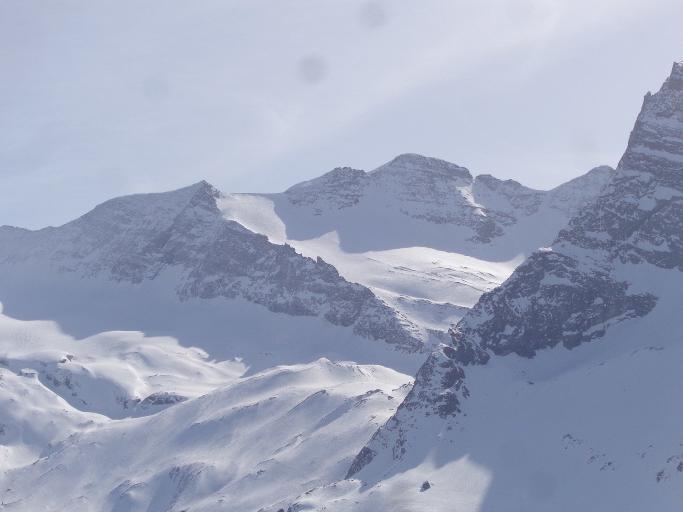 Vue sur l'objectif de demain, le Breithorn