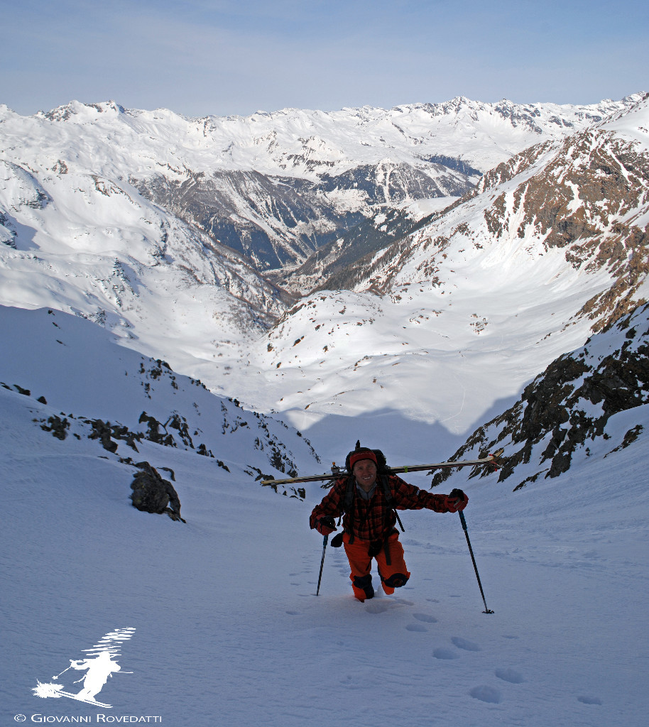 Versante Angeloga poco prima di giungere al Colle Brasca 2679m