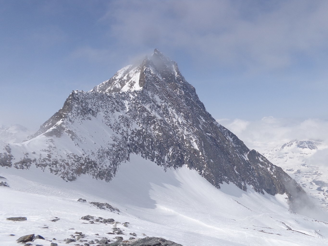 La descente passe au pied de l'Hubuschorn
