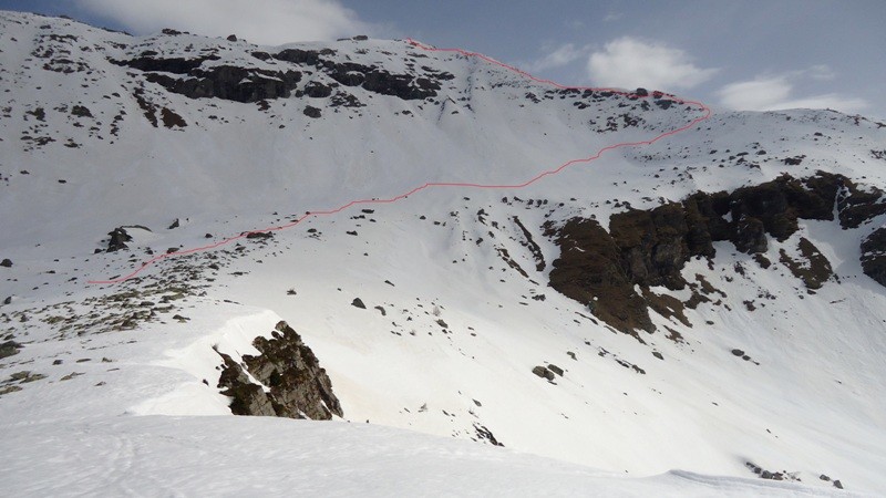 Punta Valgrande: parte alta del percorso
