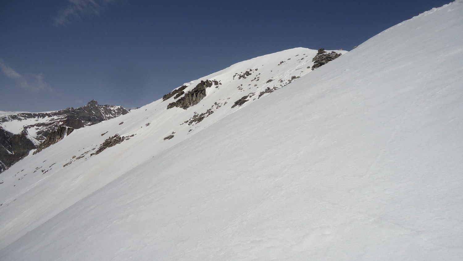 Punta Valgrande: risalendo l'ultimo tratto verso la cima