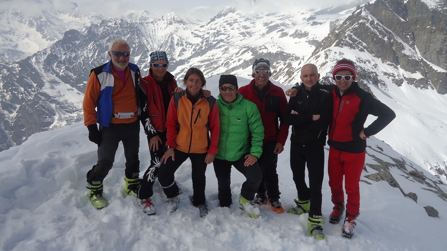 Punta Valgrande: il gruppo in vetta