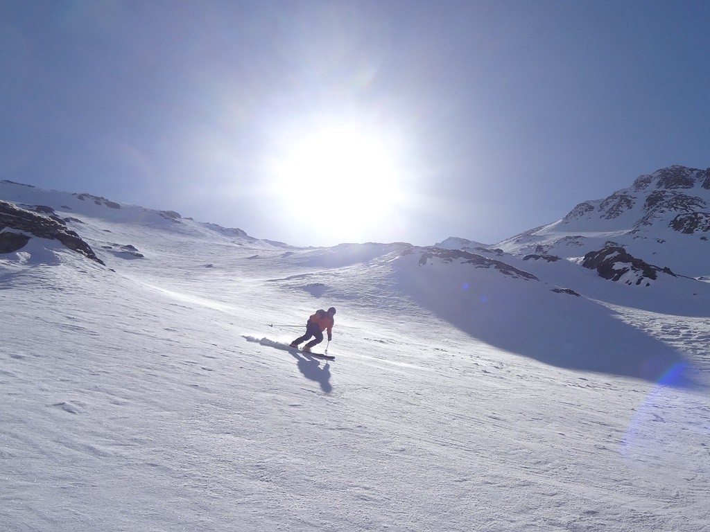 Belle descente sous la Pointe de Moline