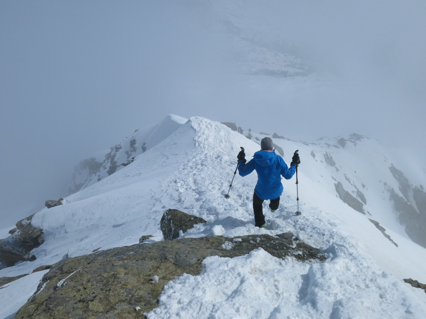 Descente du sommet