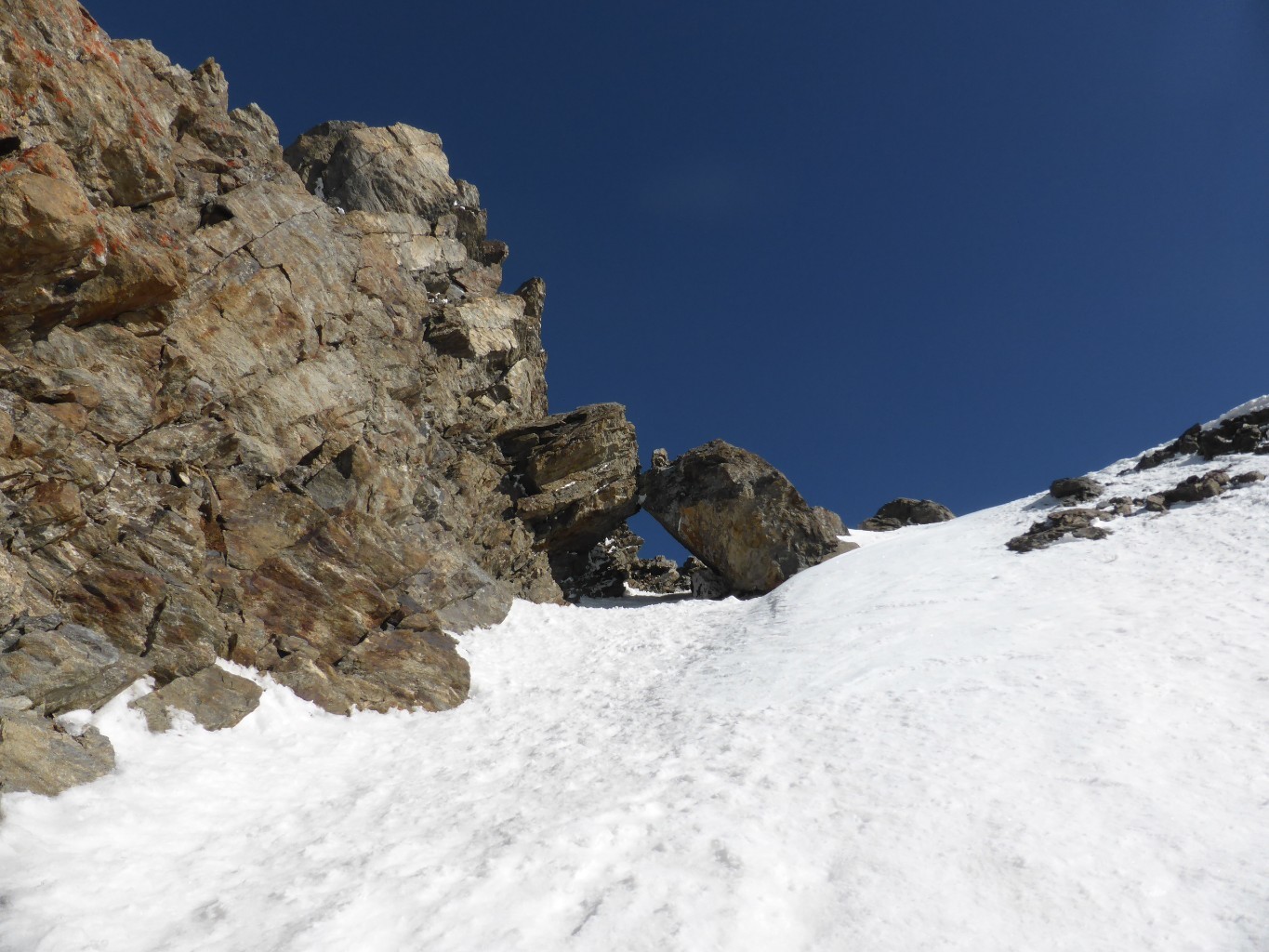 Le portique d'arrivée! Il marque le haut du couloir