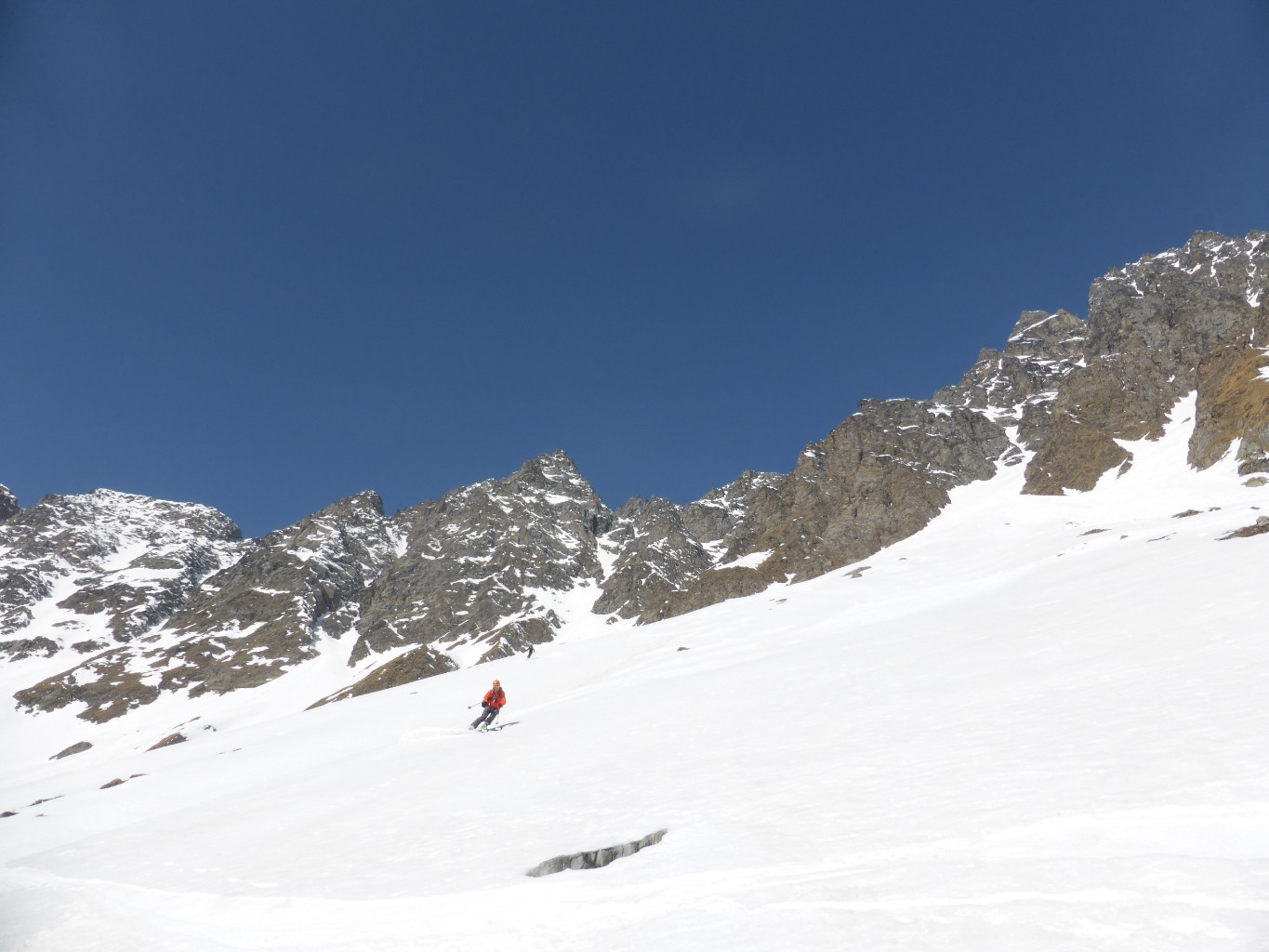Plaisir total sur les pentes du bas du versant
