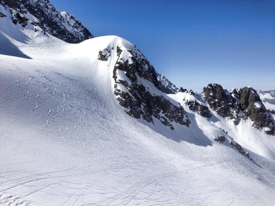 Les traces des skieurs