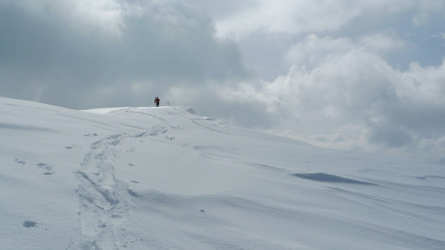 Thomas in vetta al Pizzo Barone
