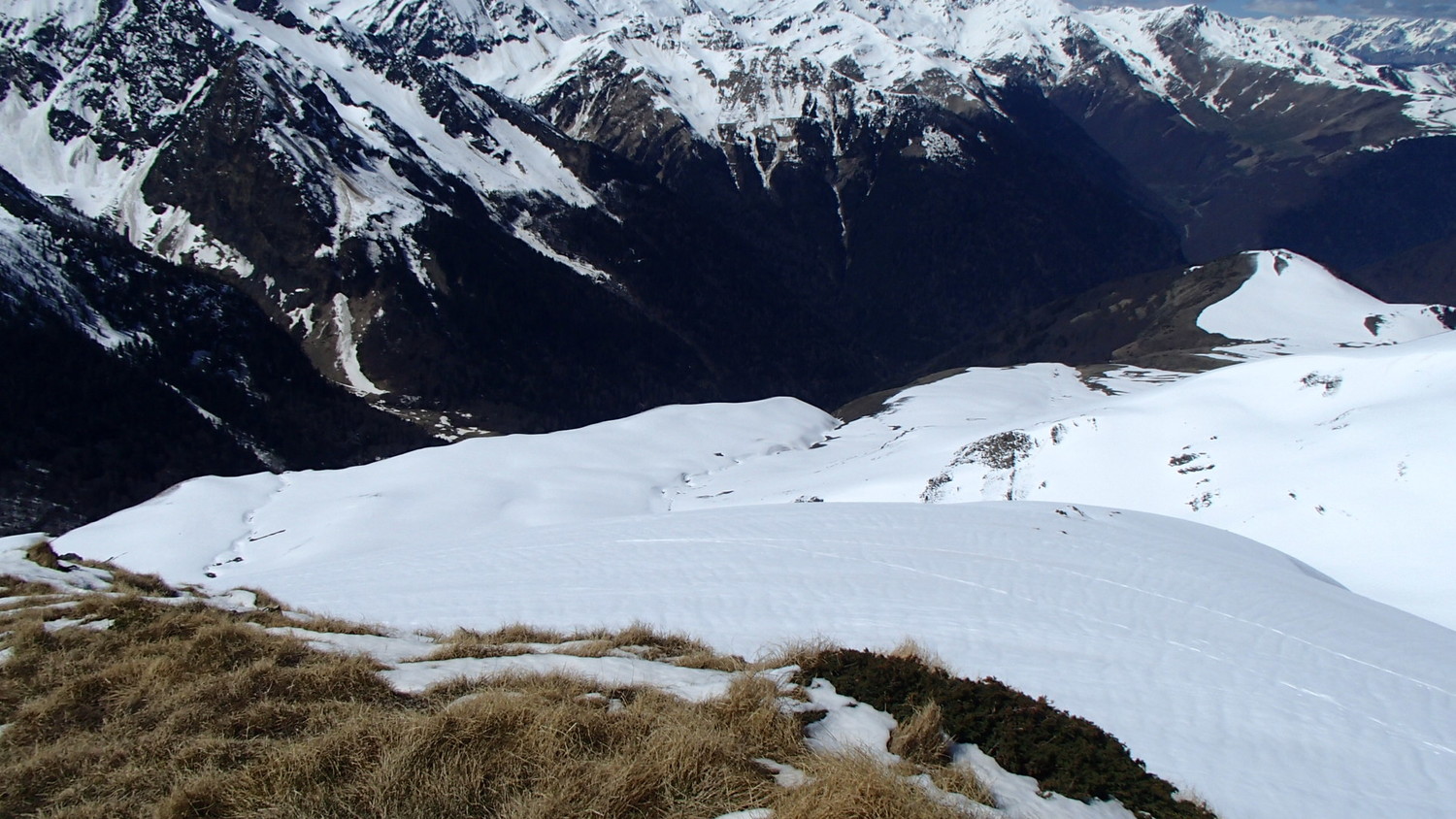 Vue de la descente du Pouylané