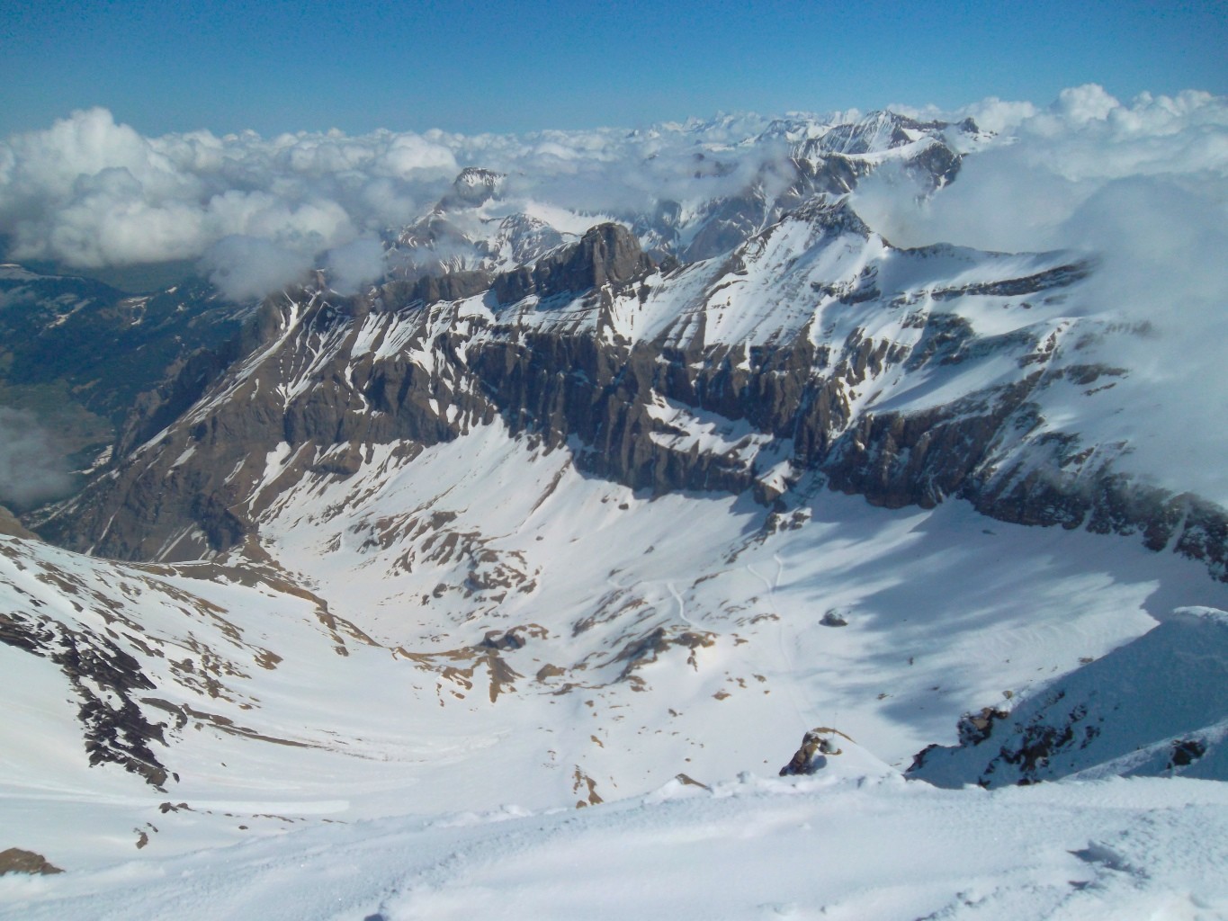 Sommet de la Becca d'Audon: vue sur la combe d'Olde