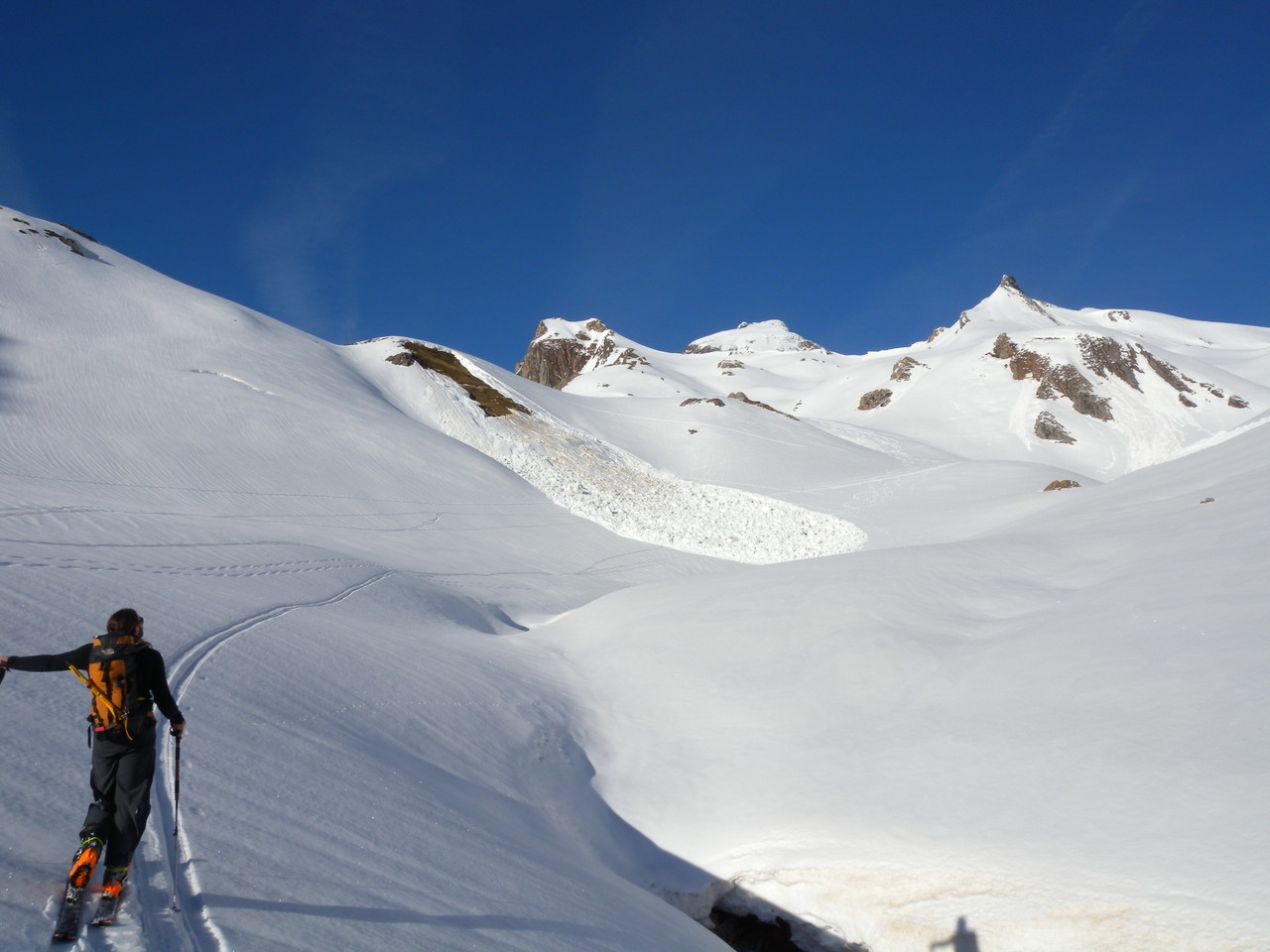 Grosse coulée un peu au dessus de la cabane saoubiste