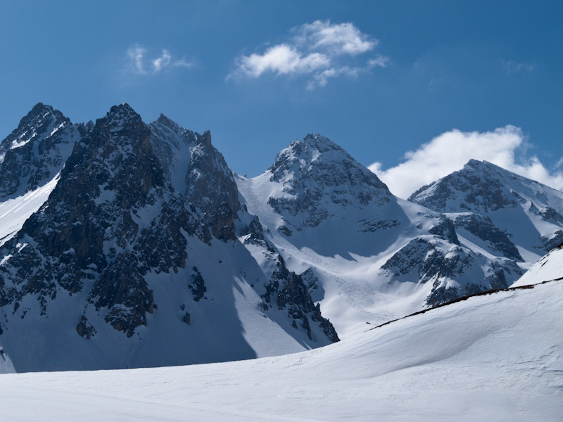 Une magnifique trace sur le col de Gran Bagna