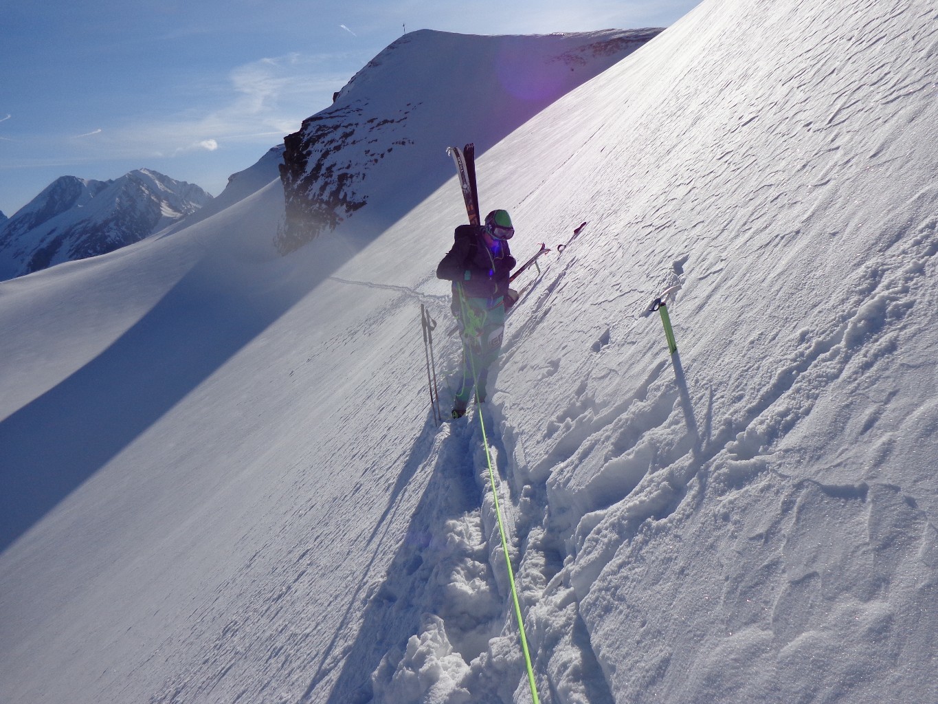 Traversée du Scheepass, essai a skis, pas pu !!!