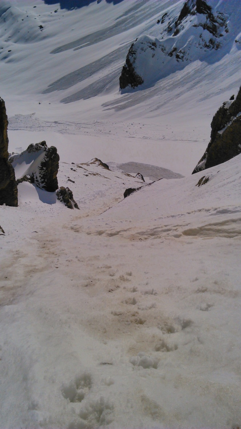 Bas du couloir de la Dent de Barme