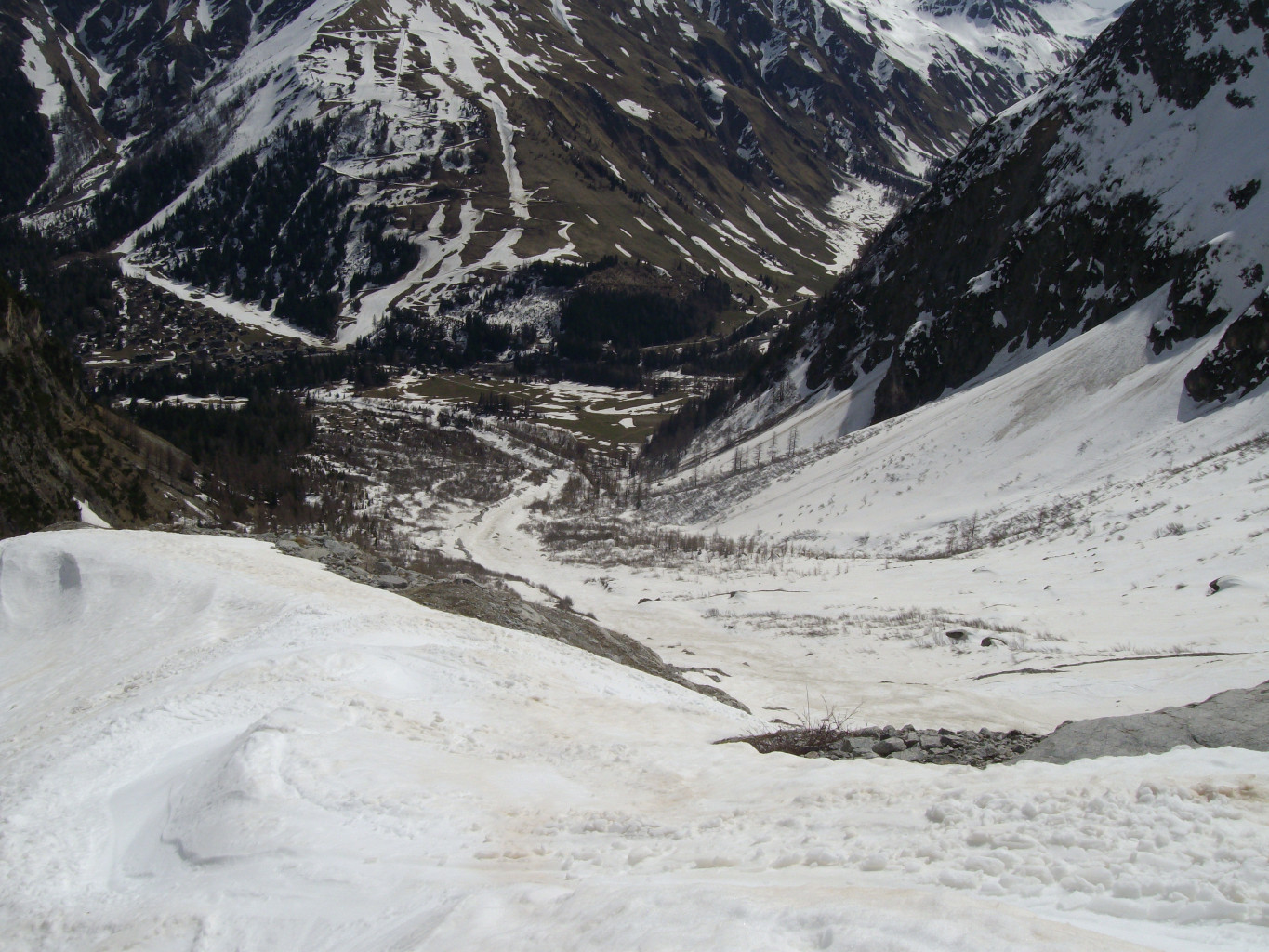 fin de la descente sur la Fouly