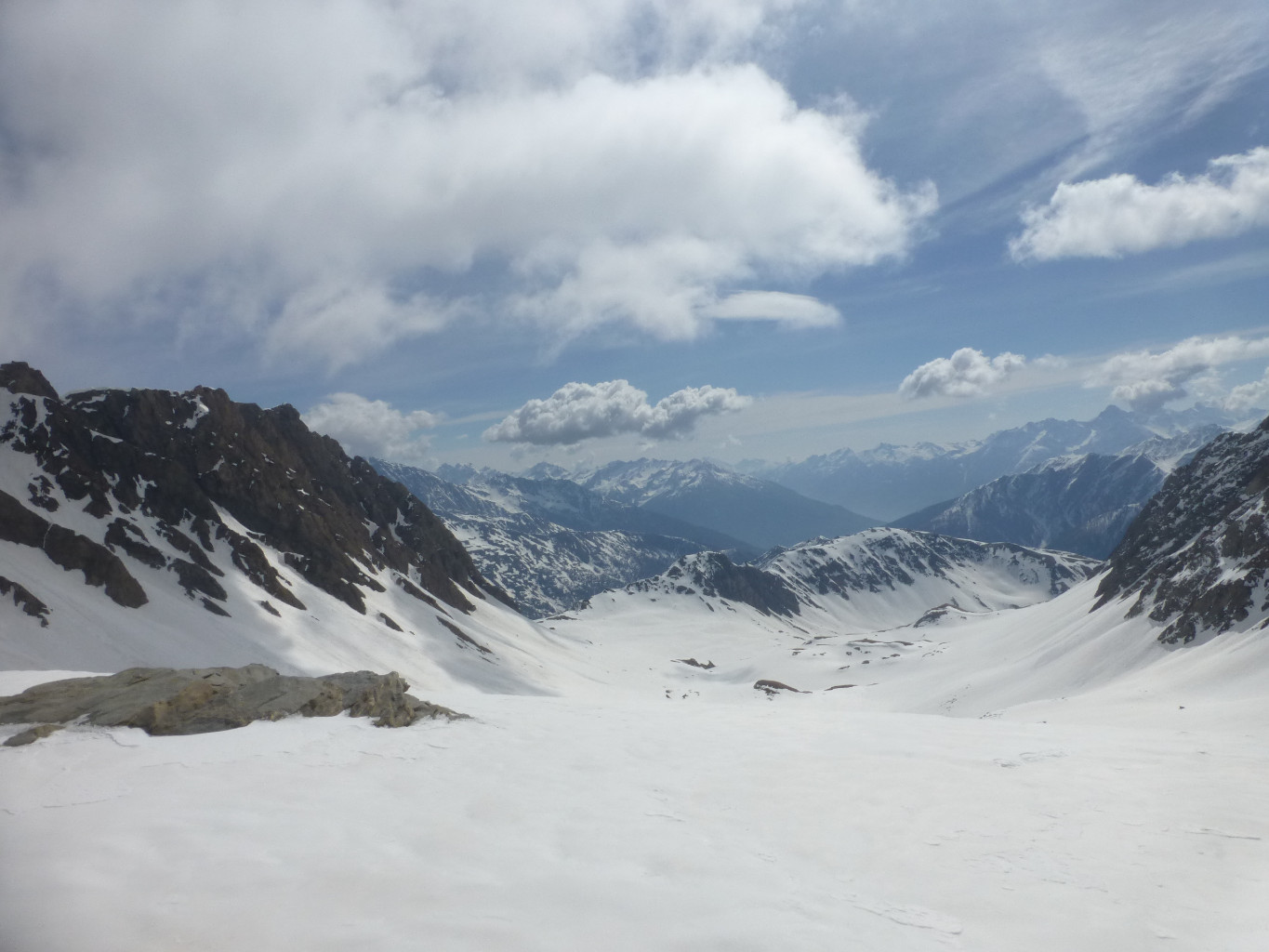 Sguardo del percorso verso il col di Saint Rhemy
