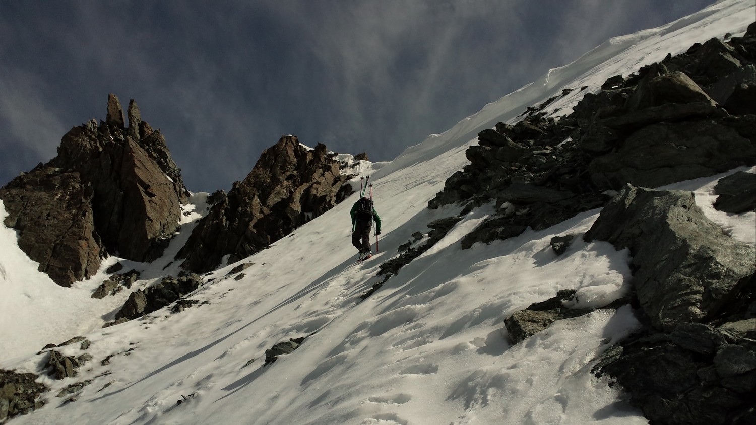 arrivée en haut du couloir central