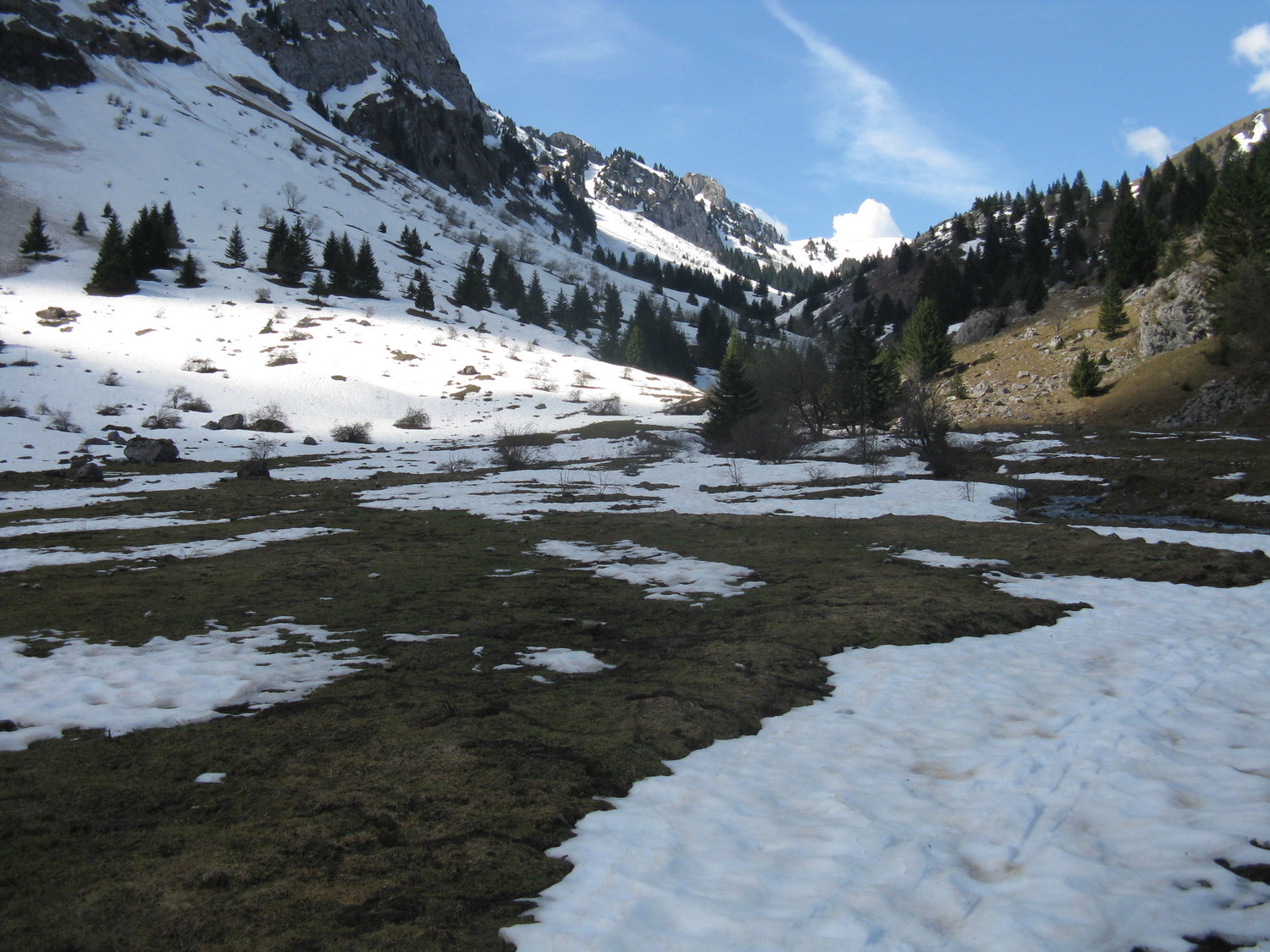 Vue sur le début de l'itinéraire