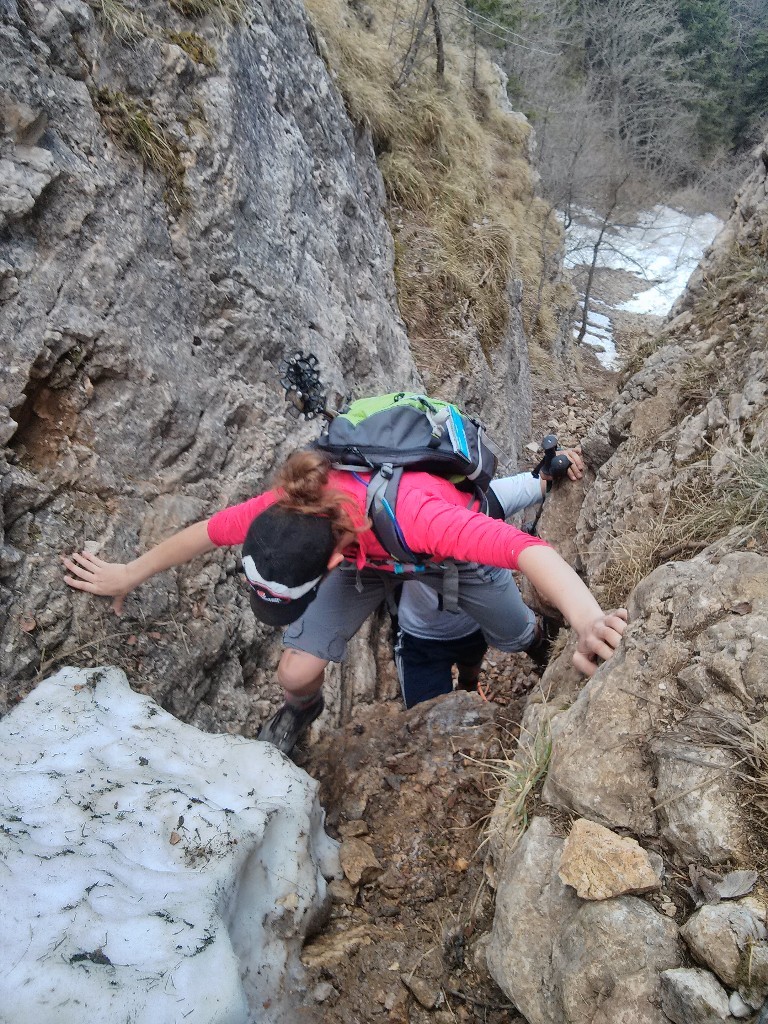 Montée dans la cheminée