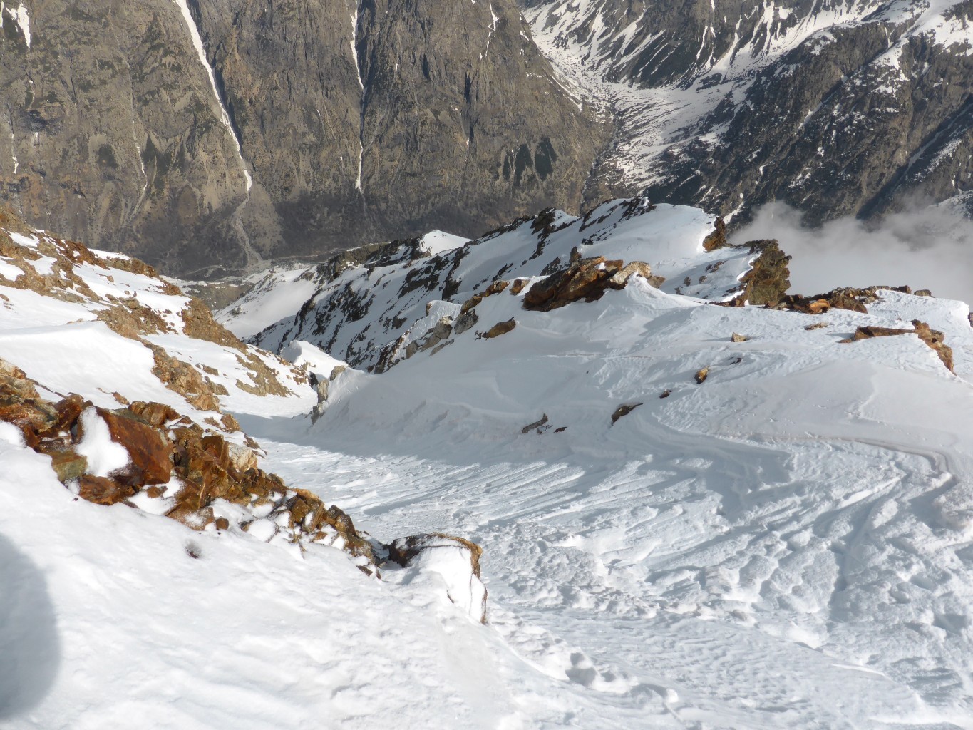 Haut du couloir, trop dérapé...
