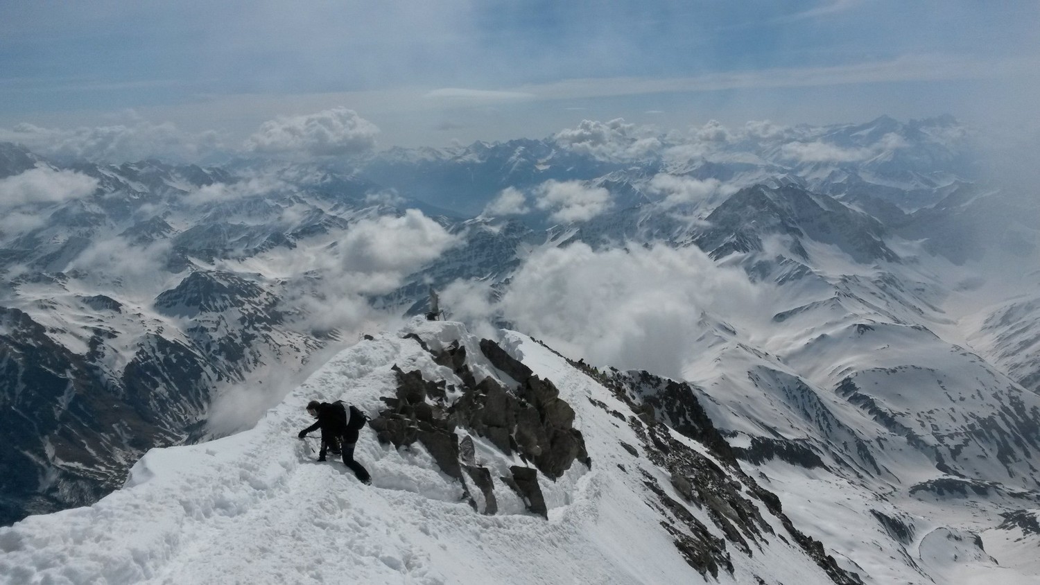 l'arrivée au sommet