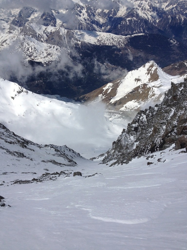 couloir depuis le haut