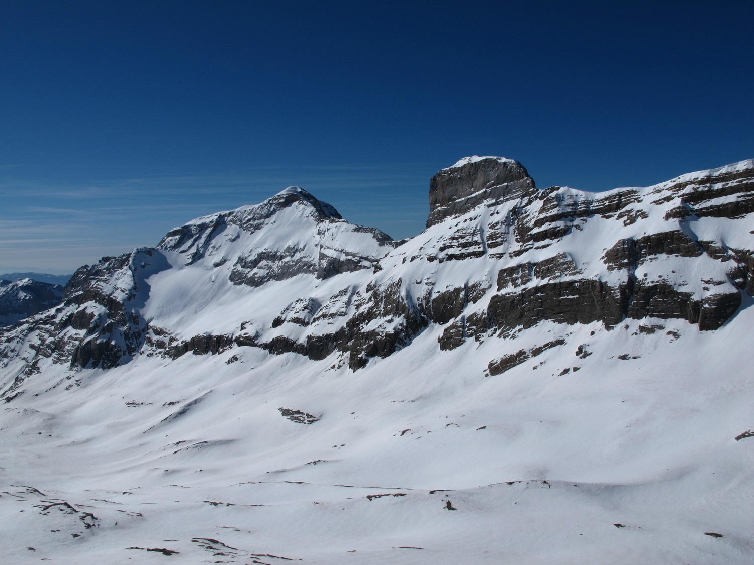 Débouché sur la face N du Mont Perdu