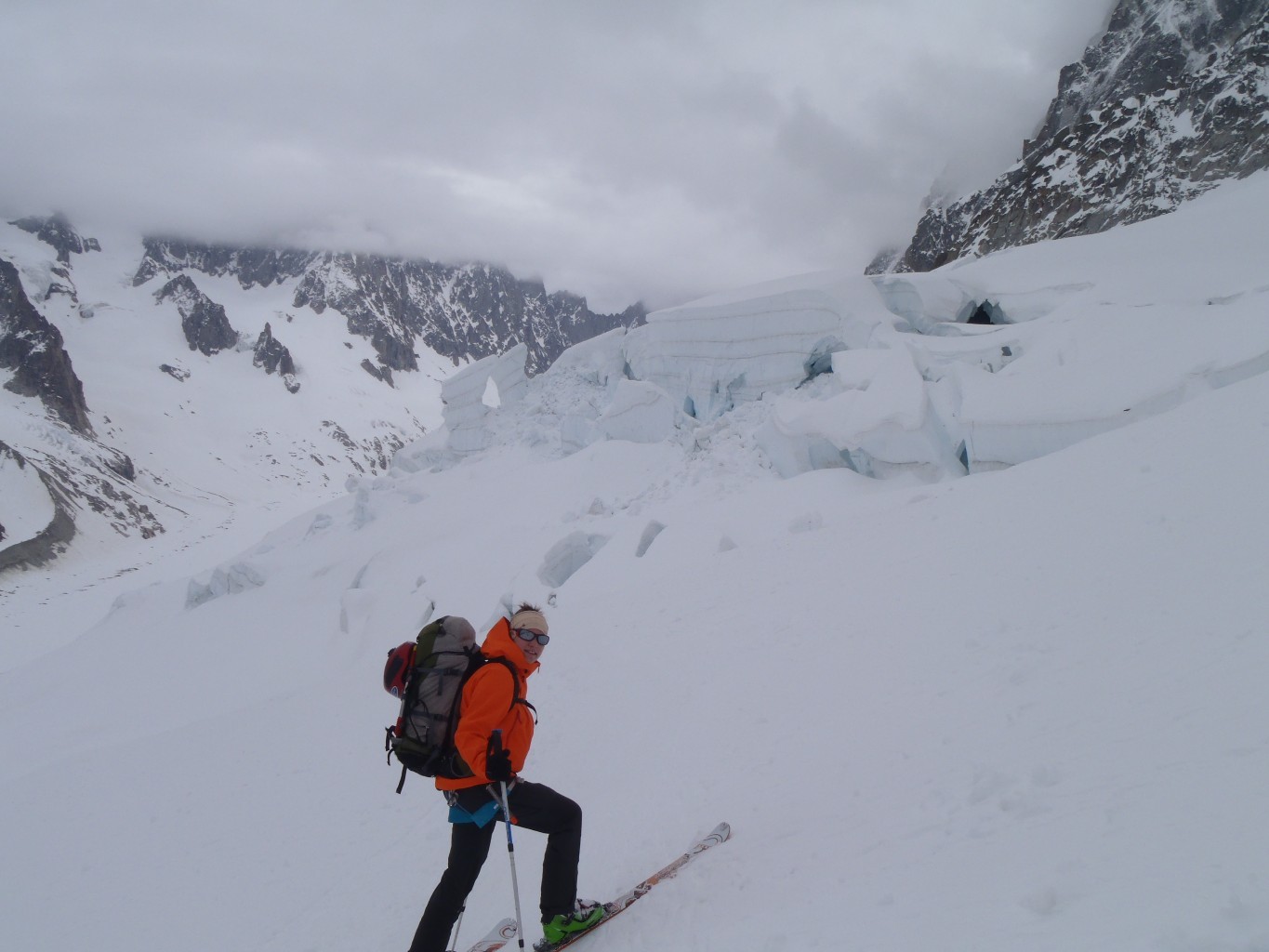 Descente des grands montets