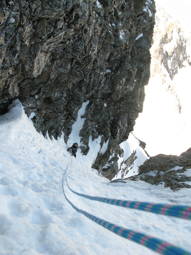 Au-dessus du ressut en glace