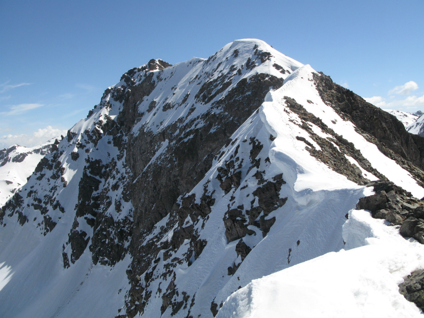 Vu sur l'arête vers la Grande Lance