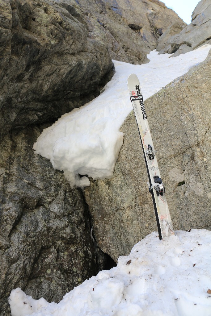 Le mur rocheux lisse qui a rendu ma vie plus intéressante à la montée comme à la descente...