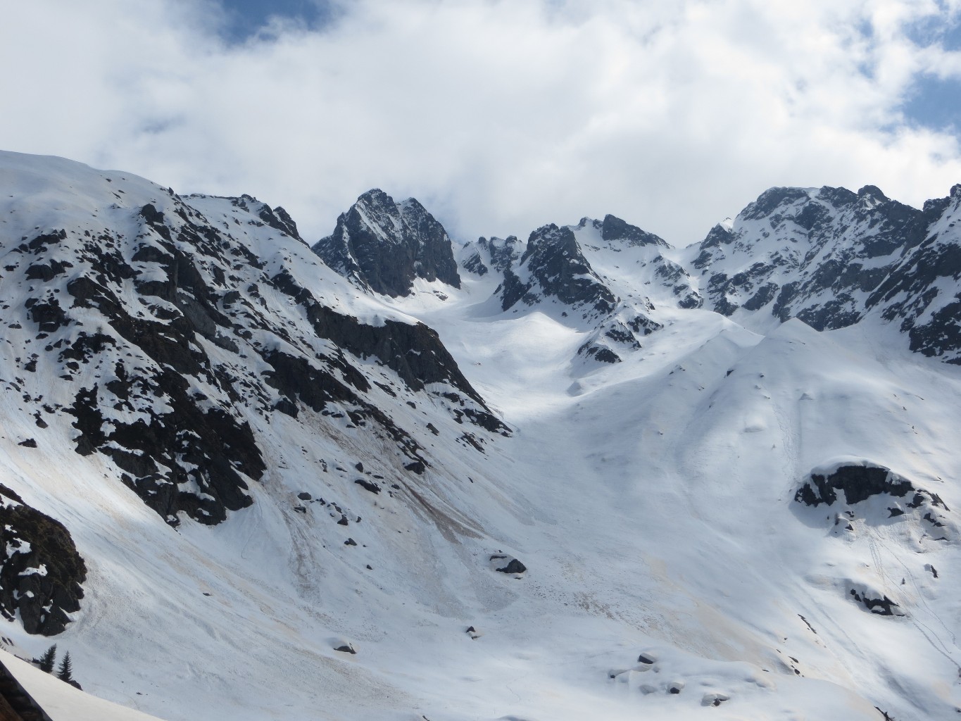 Cima occidentale di Cagamei: il canalone del Druet