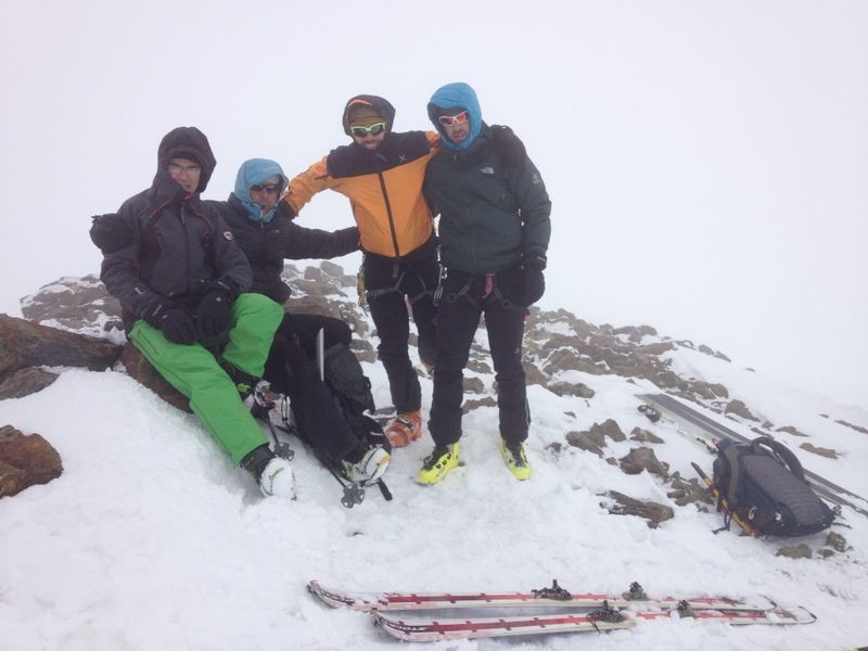il gruppo in vetta