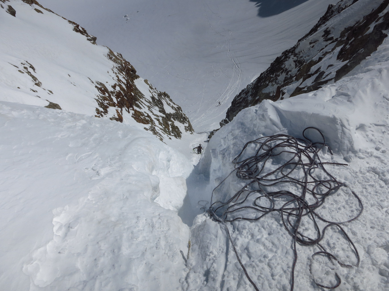 Descente du col du Chardonnet n'est pas skiable