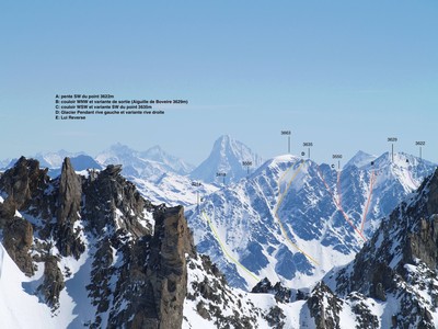 Couloirs face W du Petit Combin