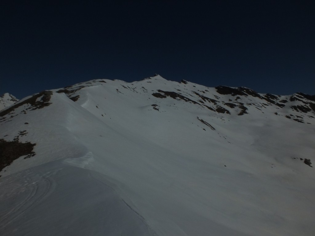 Tête des Fra, vue sur le but depuis le col Fetita