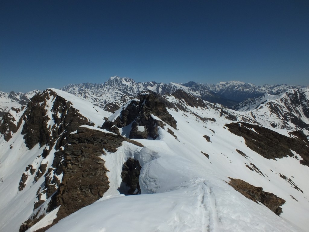 Tête des Fra, Grand Combin, Cervin, Mont Rose
