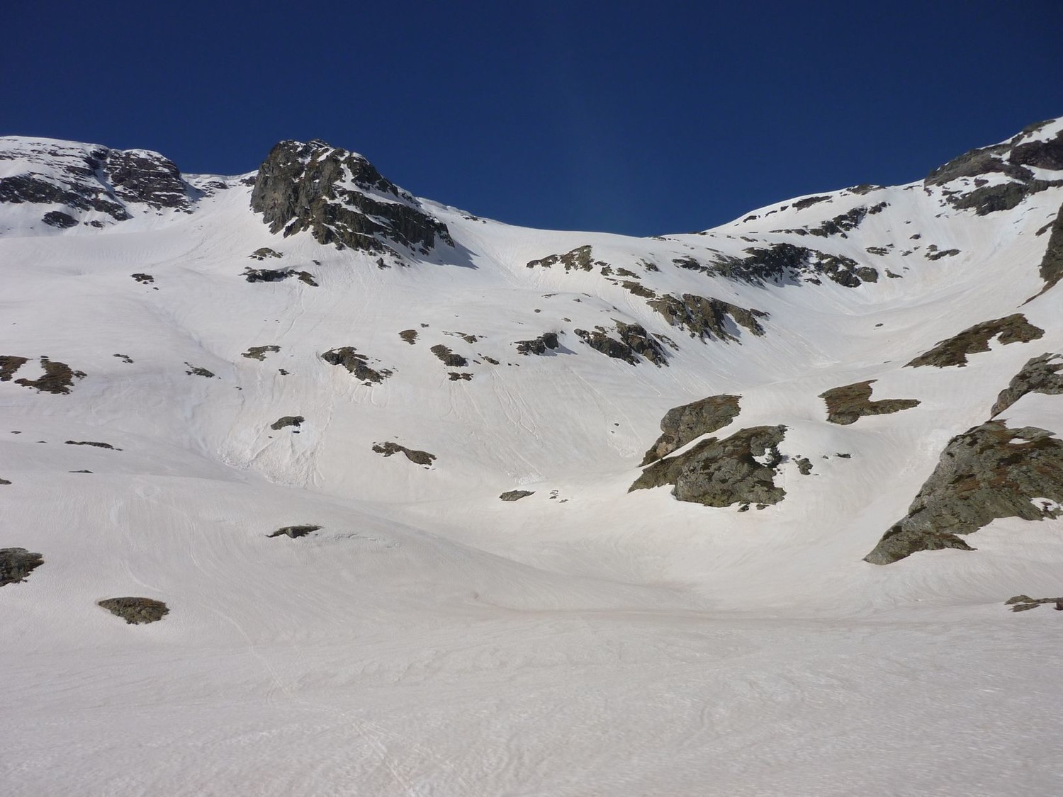 La descente sous le Soum de Barroude