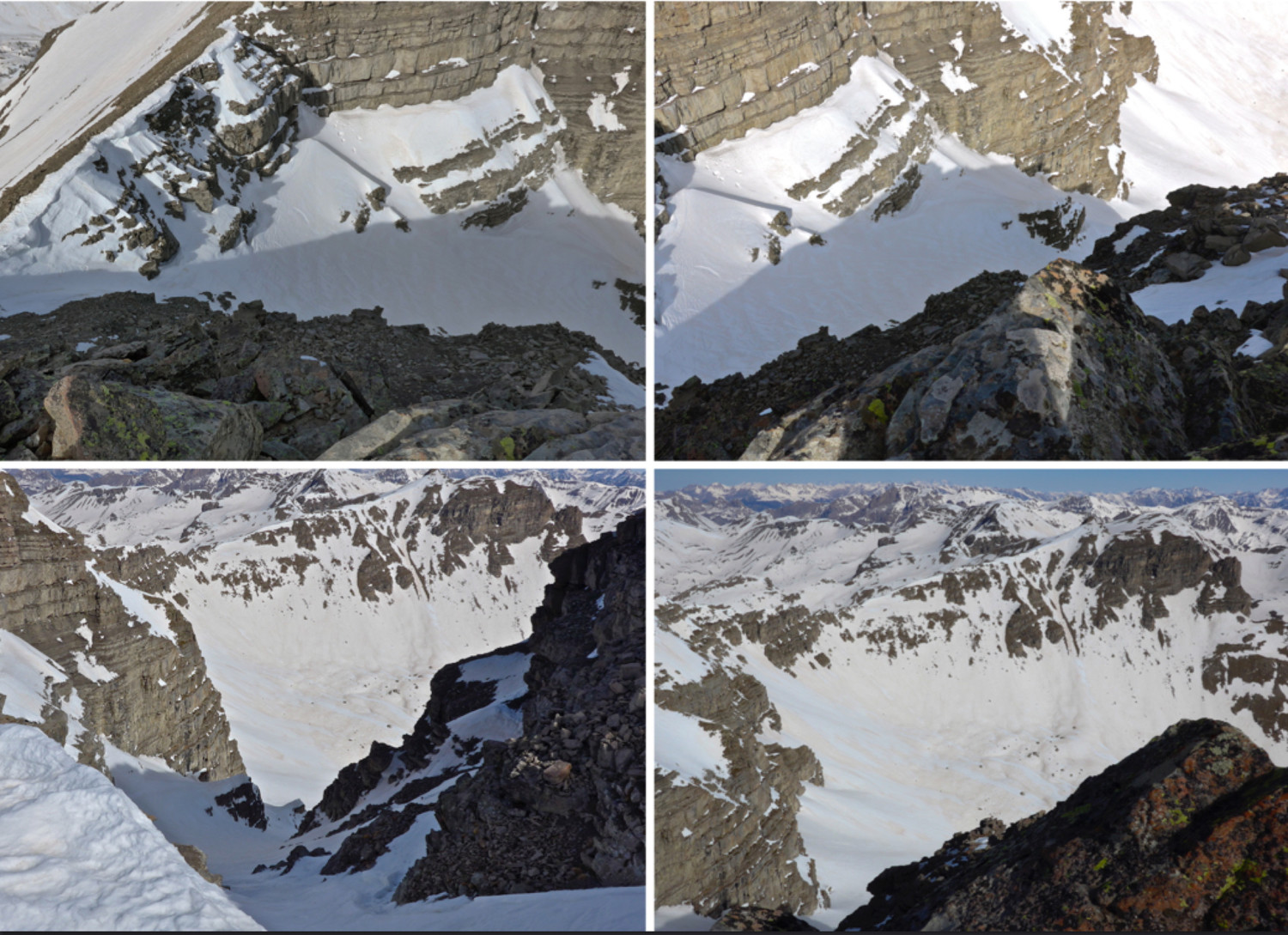 Vue sur le Couloir N de la Cote de l'Ane.