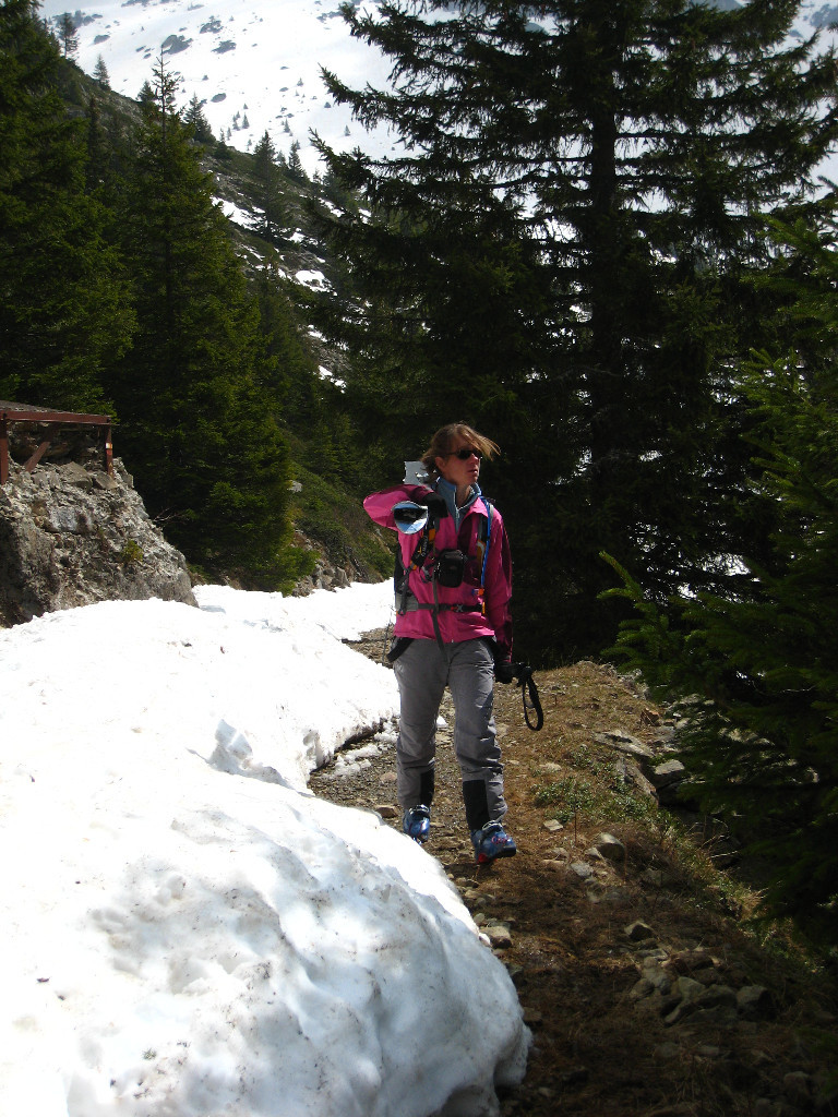 Déchaussage sous le Habert d'Aiguebelle