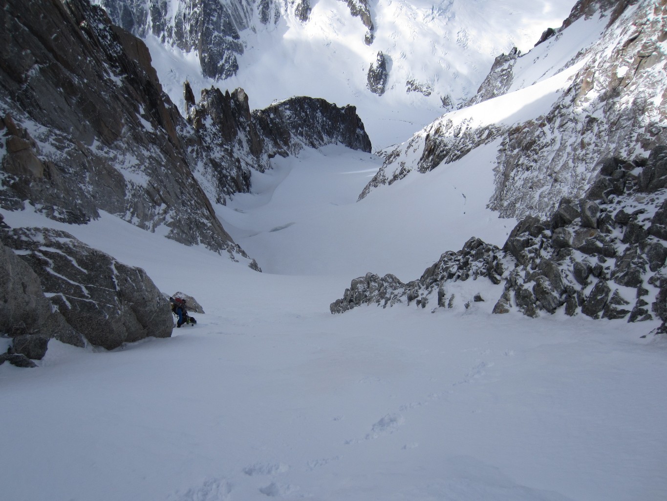 La pente terminale du glacier du milieu
