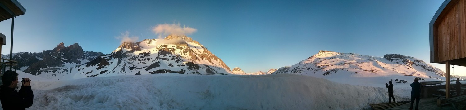coucher de soleil depuis le refuge