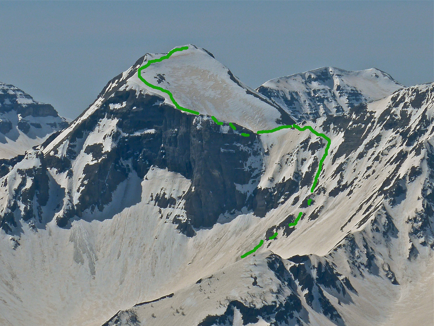 Le haut de l'itinéraire.