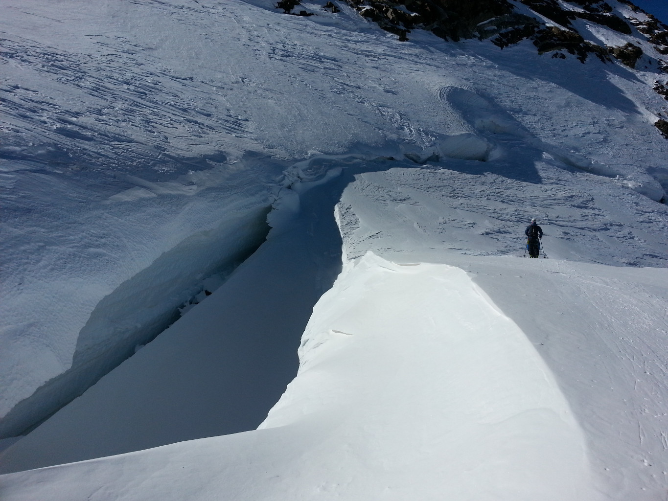 Impressionnantes ces crevasses!!!!