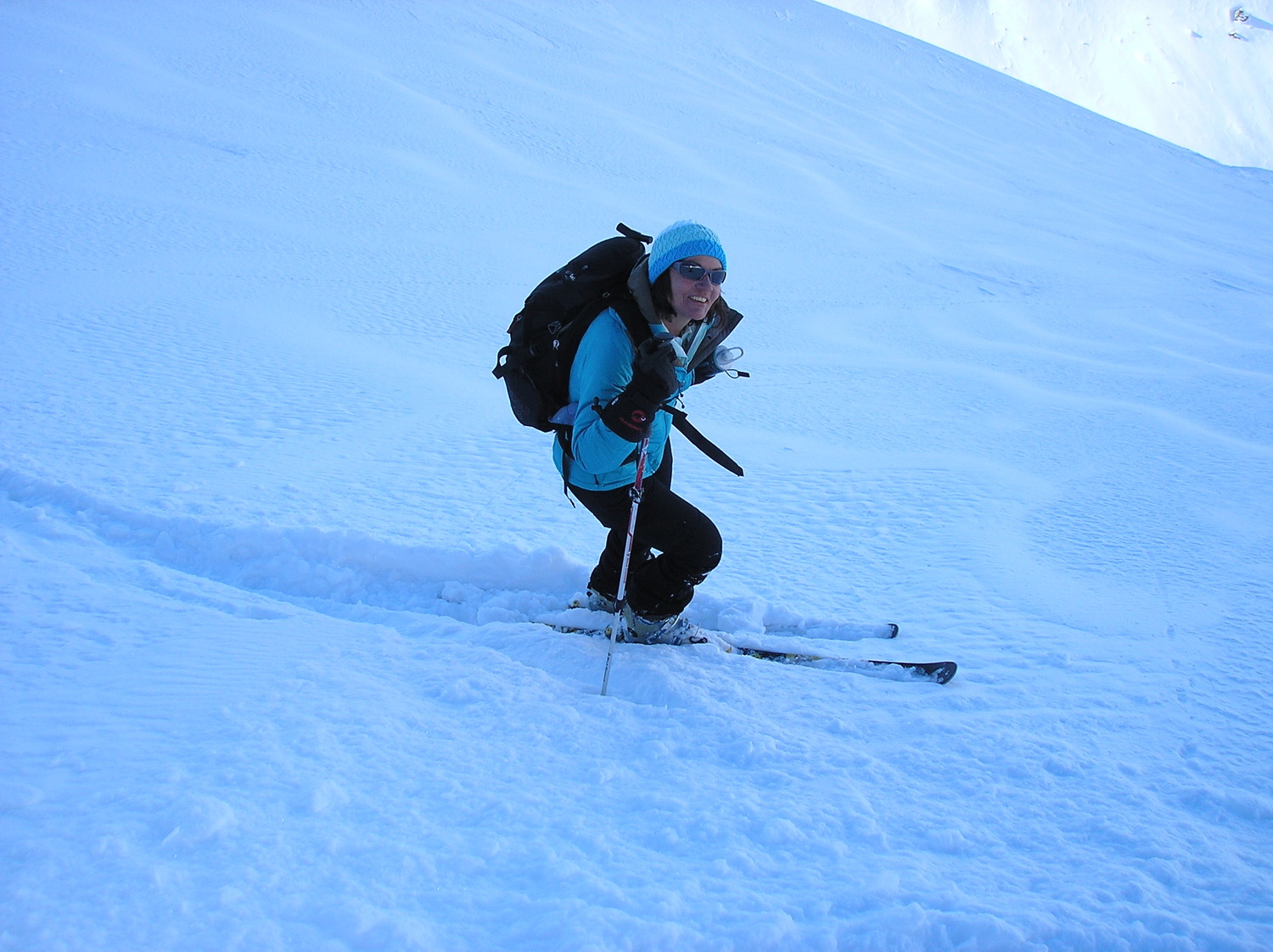Descente face N des Fourchons