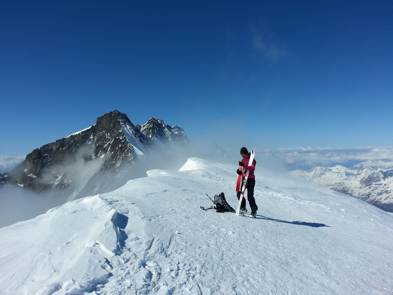 16h15, sommet de l'Alphubel