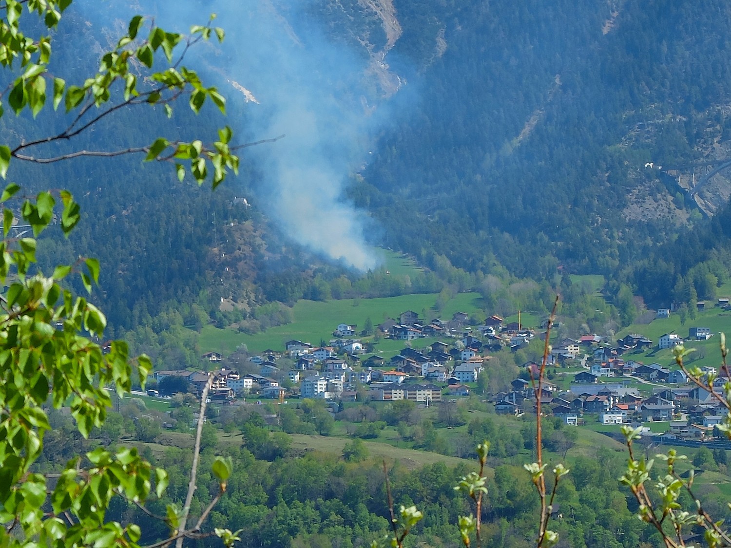 incendie à Ried-Brig